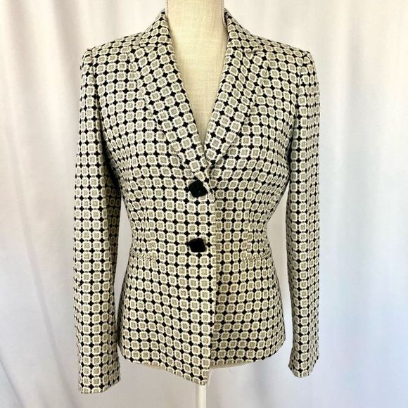 Tahari ASL Wool Blend Square Design Blazer Women’s Size 6 - Picture 11 of 15